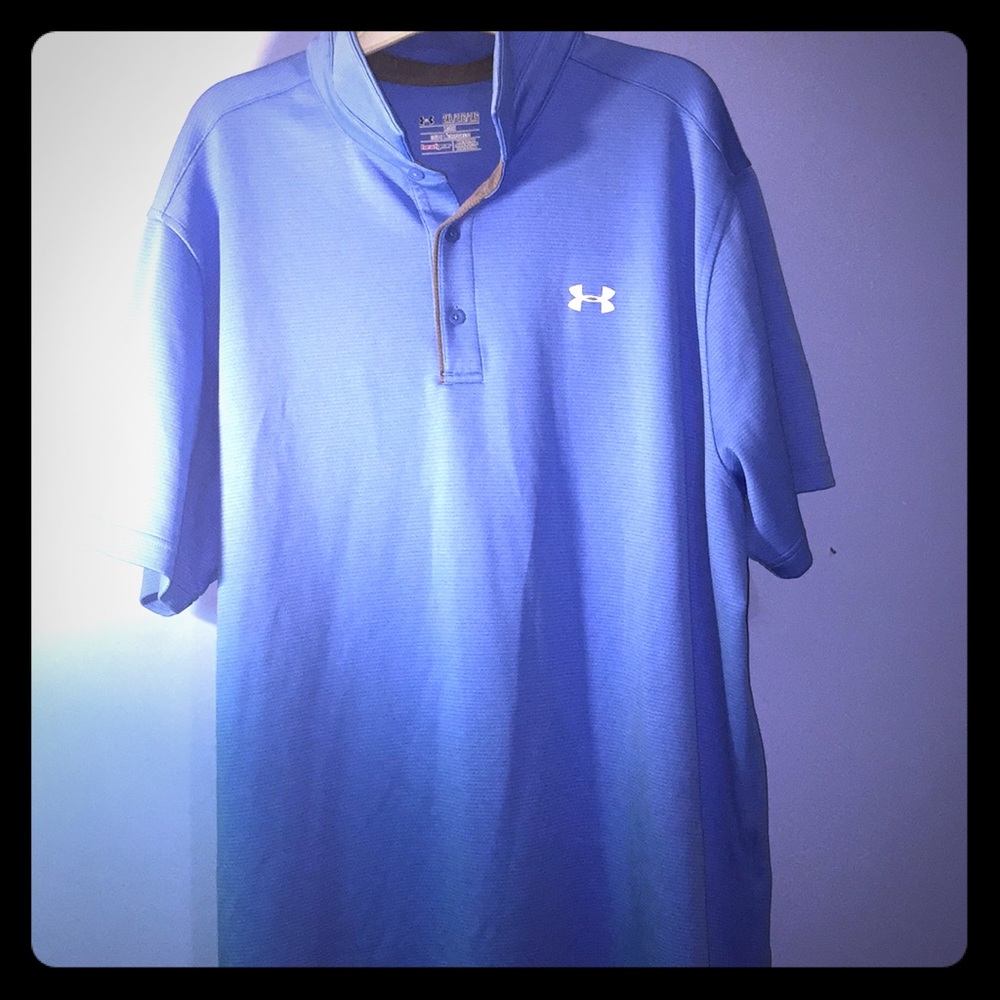 2XL - UNDER ARMOUR - Baby Blue Heatgear short slv